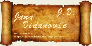 Jana Didanović vizit kartica